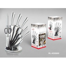 Royalty Line Set de cutite 8 piese, maner argintiu..